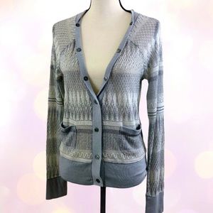 NWT Anthropologie Metallic Knit Cardigan
